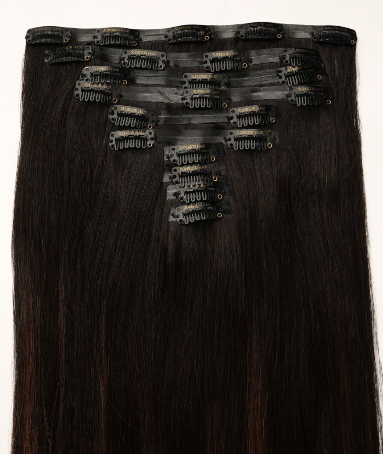 #Off Black Balayage Seamless Clip In Hair Extensions