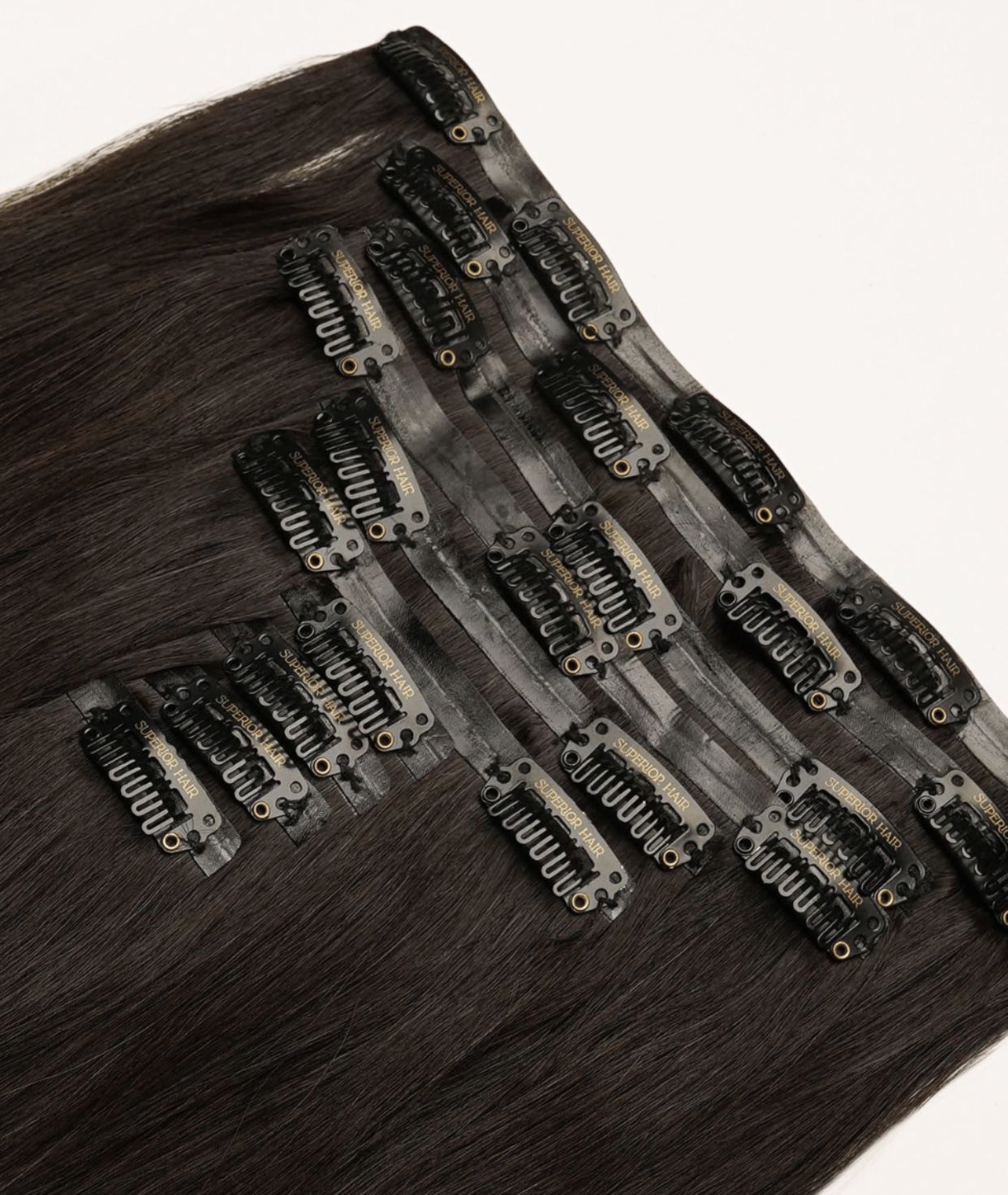 #Off Black Balayage Seamless Clip In Hair Extensions