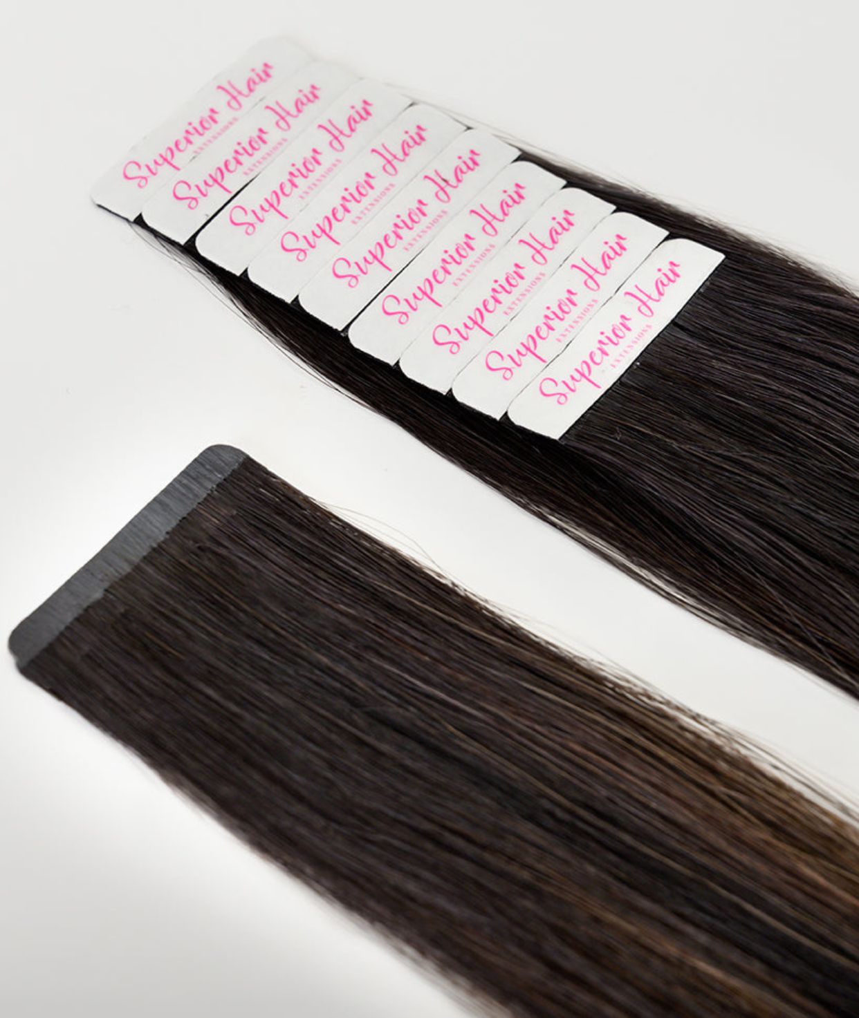 #Off Black Balayage Seamless Tape In Extensions