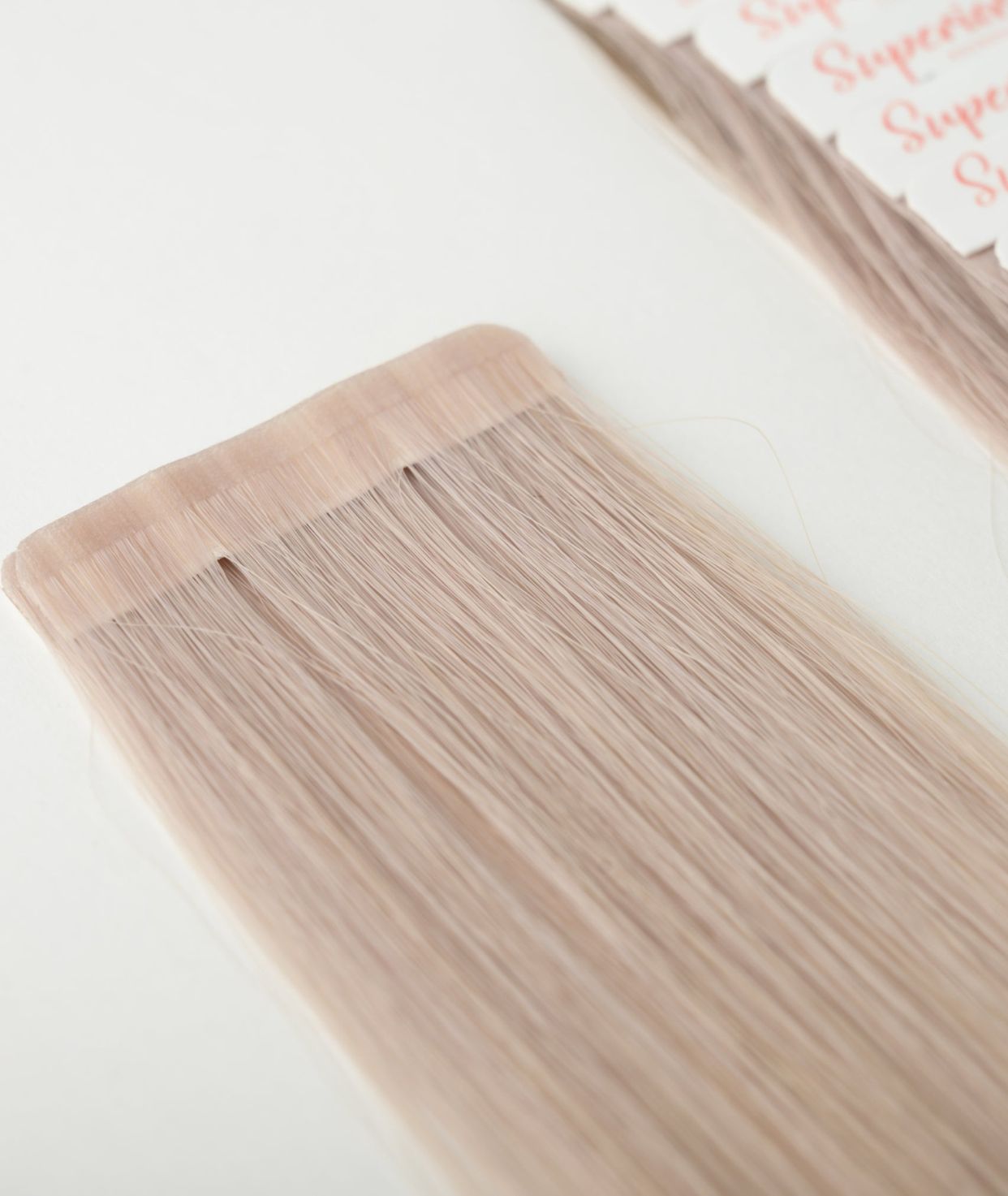 #Pearl Gray Seamless Tape In Extensions