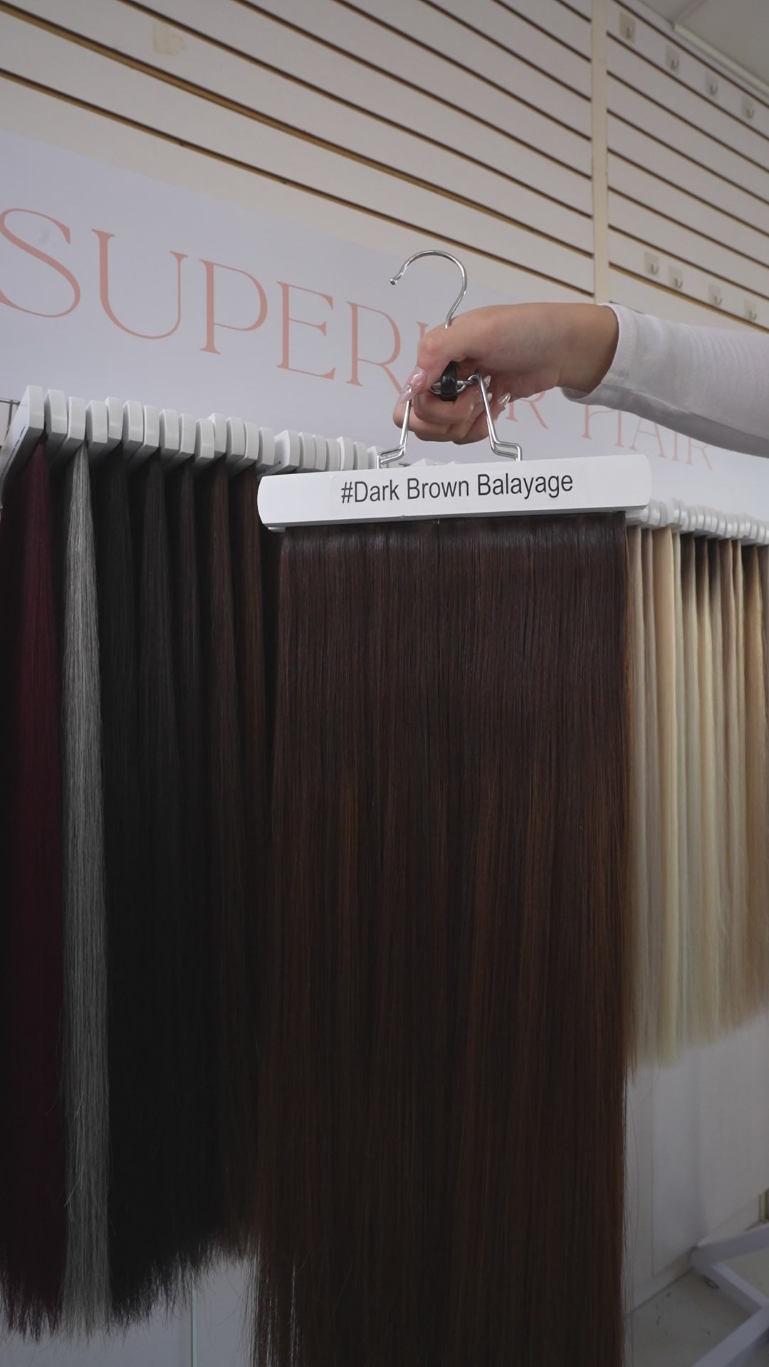 Load video: #Dark Brown Balayage Micro Bead ITips Extensions