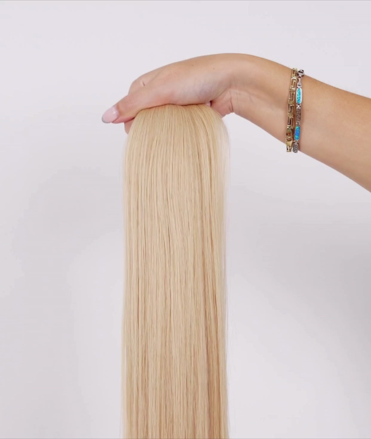 Load video: #Beach Ash Blonde Seamless Tape In Extensions (NEW)