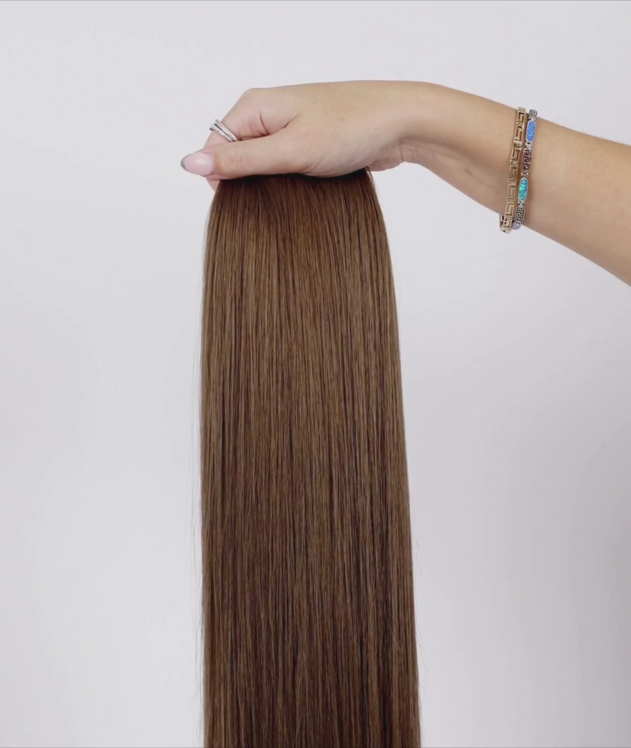 Load video: #5 Dark Ash Brown Seamless Tape In Extensions (NEW)