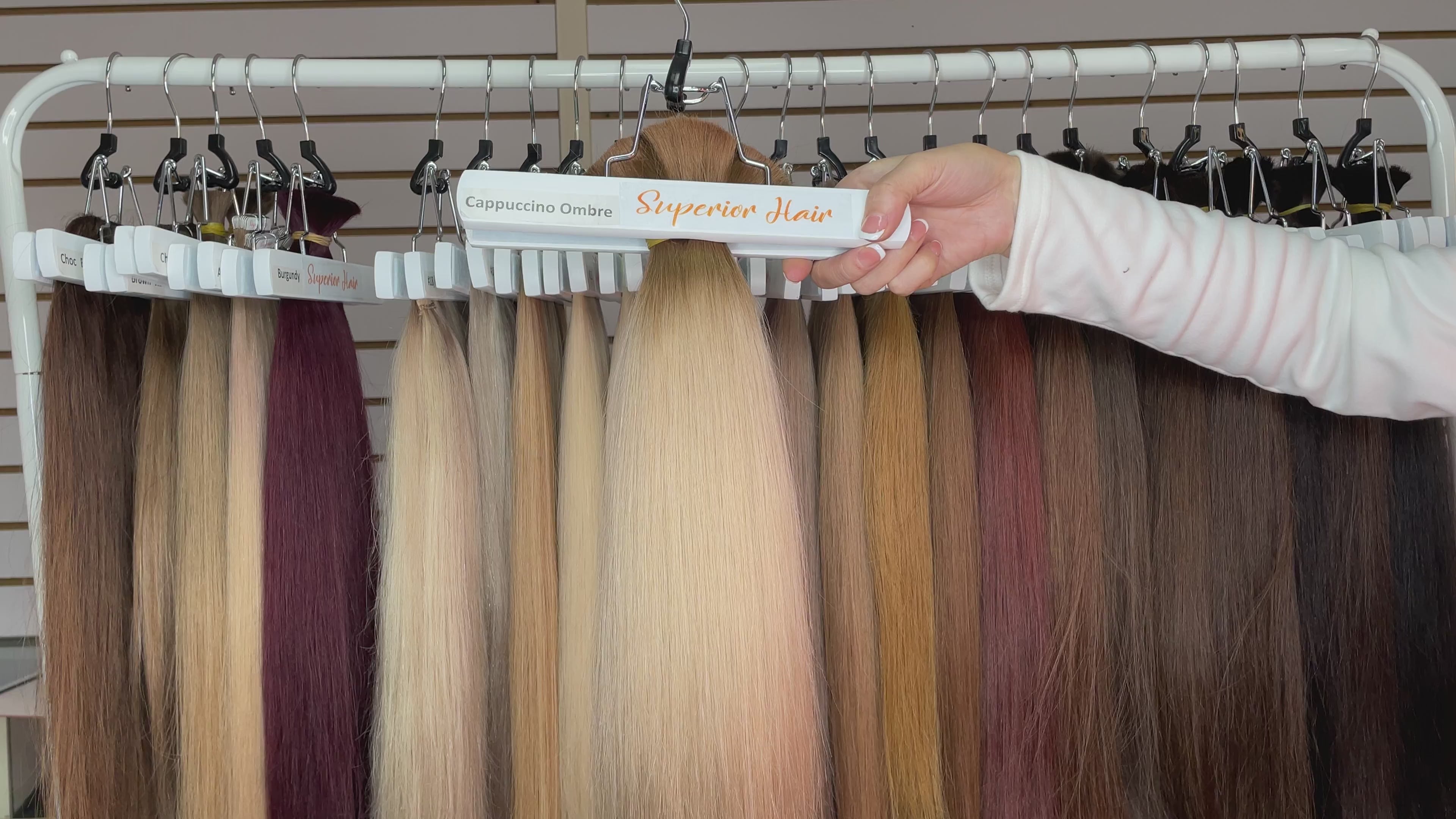 Load video: #Cappuccino Ombre Seamless Tape In Extensions