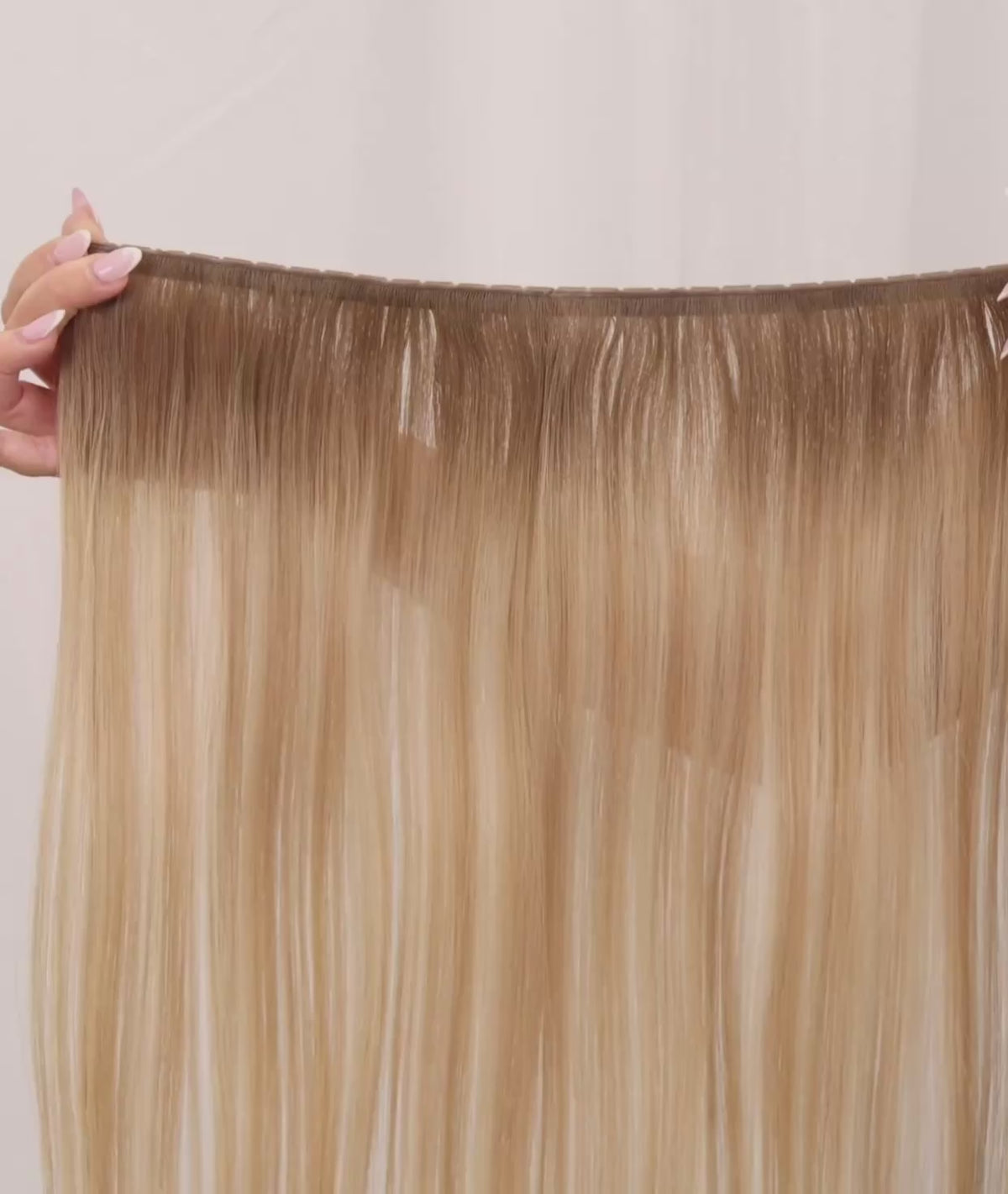 Load video: #DXB Dubai Invisi Butterfly Weft Hair Extensions