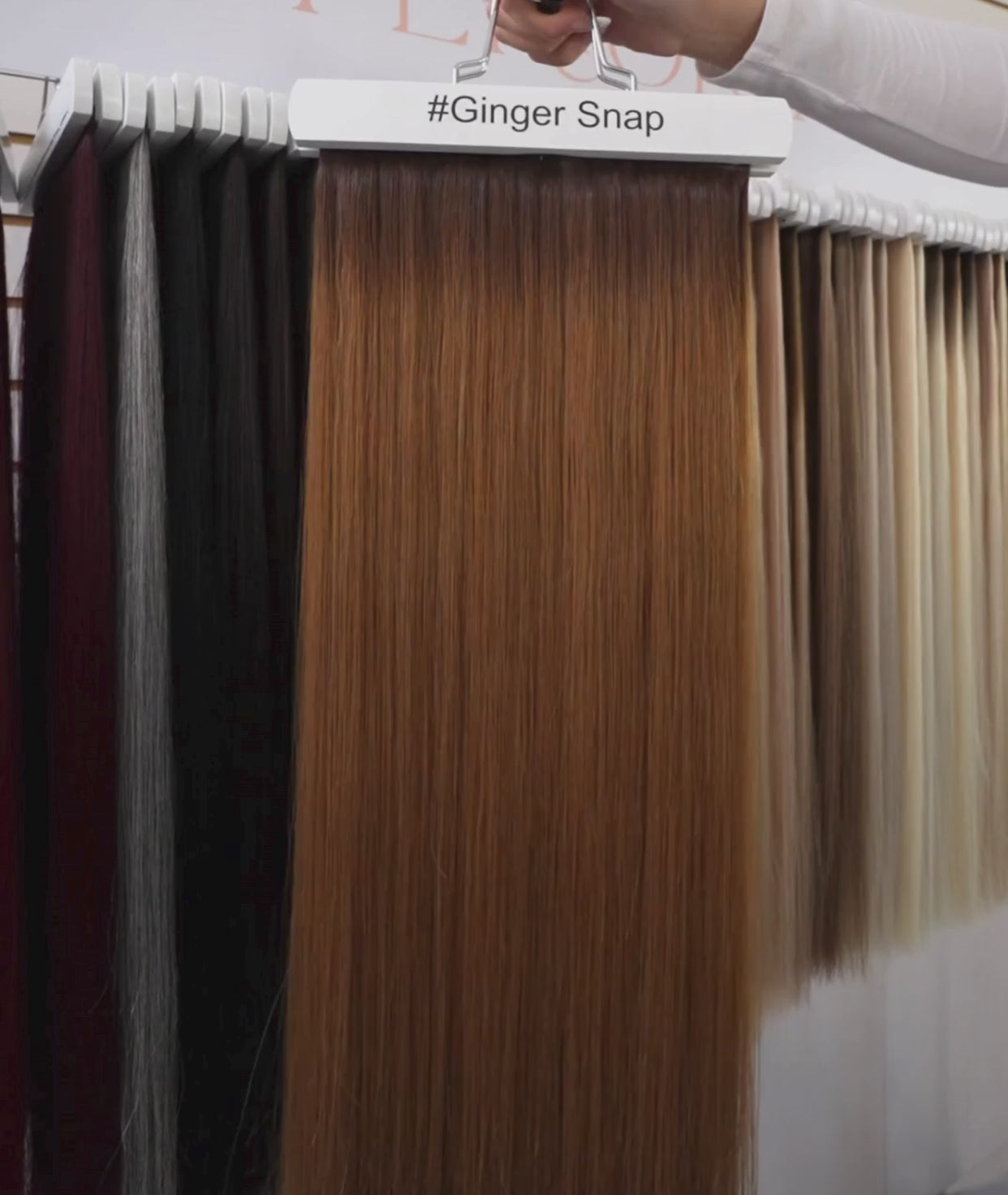 Load video: #Ginger Snap Nano Tip Hair Extensions