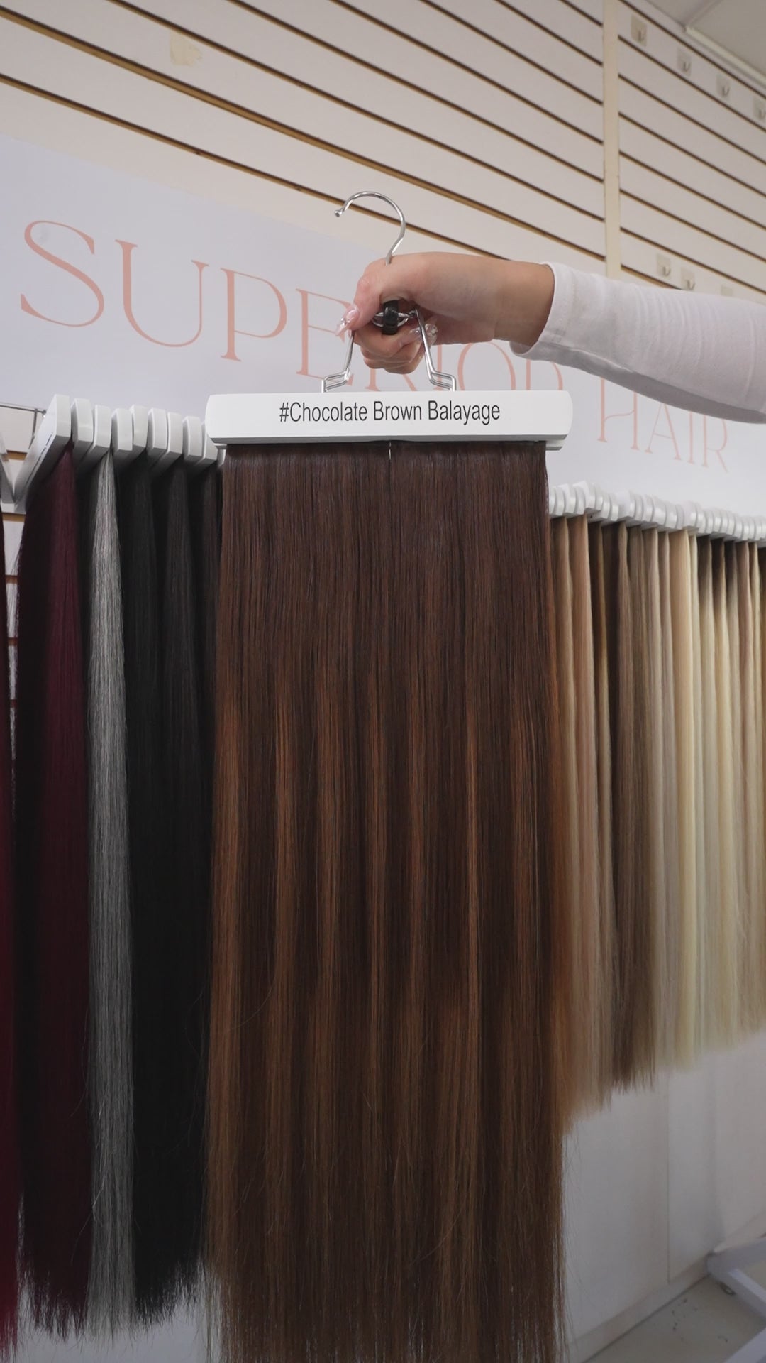 Load video: #Chocolate Brown Balayage Micro Bead ITips Extensions