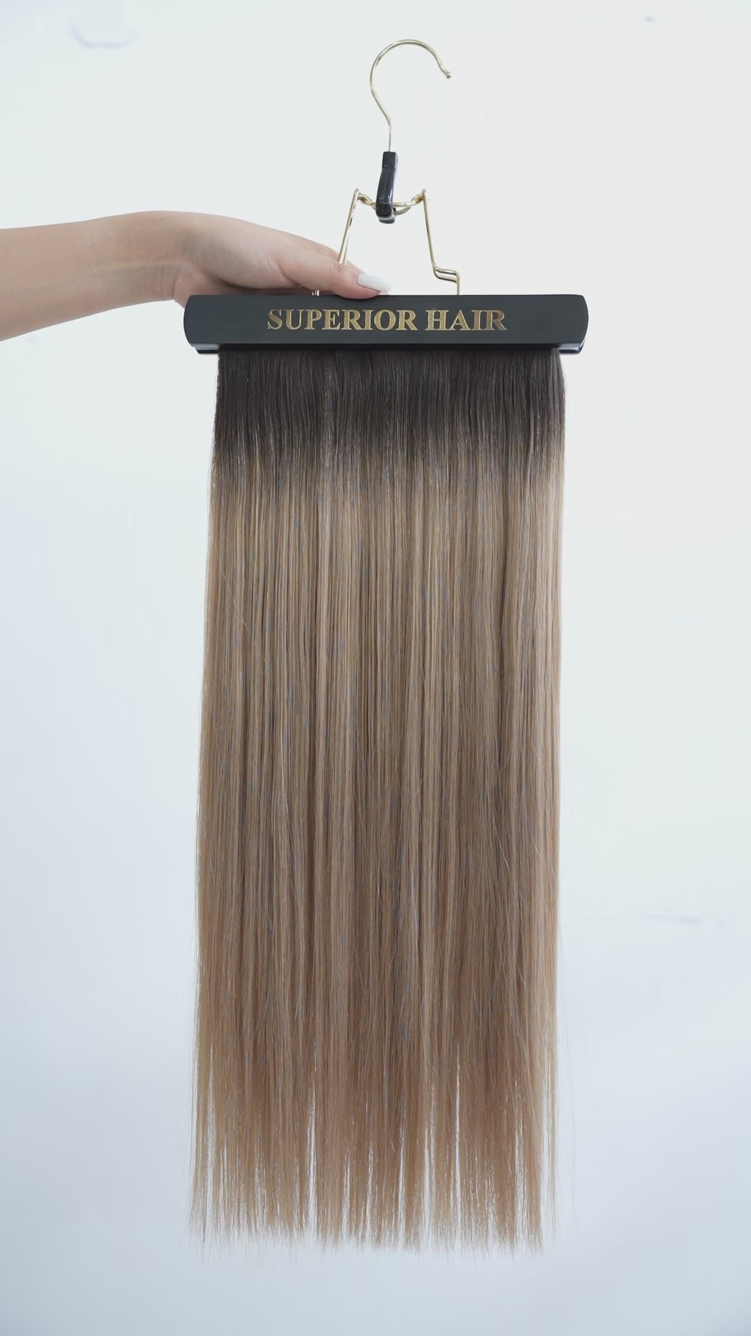 Load video: #Mochaccino Melt Butterfly Genius Weft Hair Extensions (NEW)
