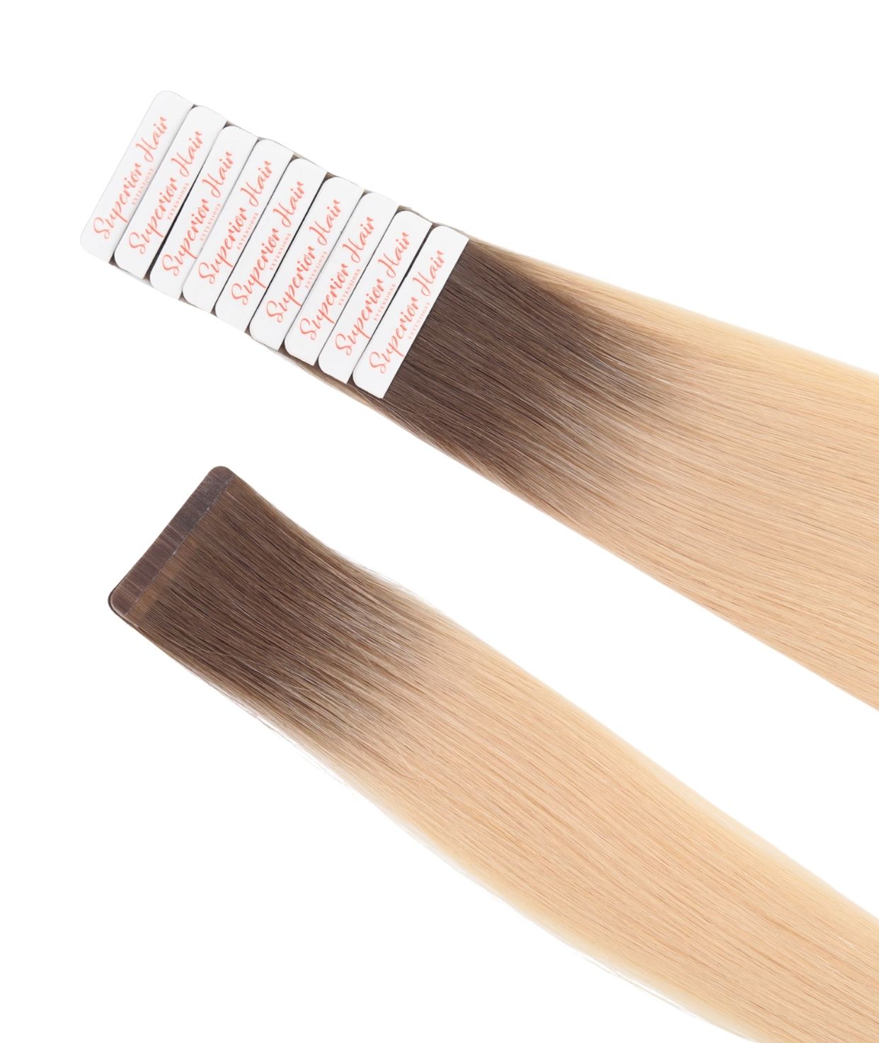 #Rooted Hollywood Blonde Seamless Tape In Hair Extensions (NEW)
