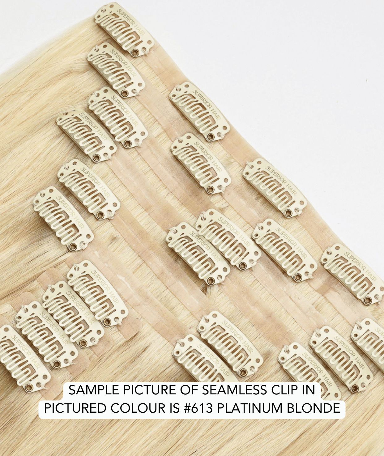 #Beach Blonde Ombre Seamless Clip In Hair Extensions