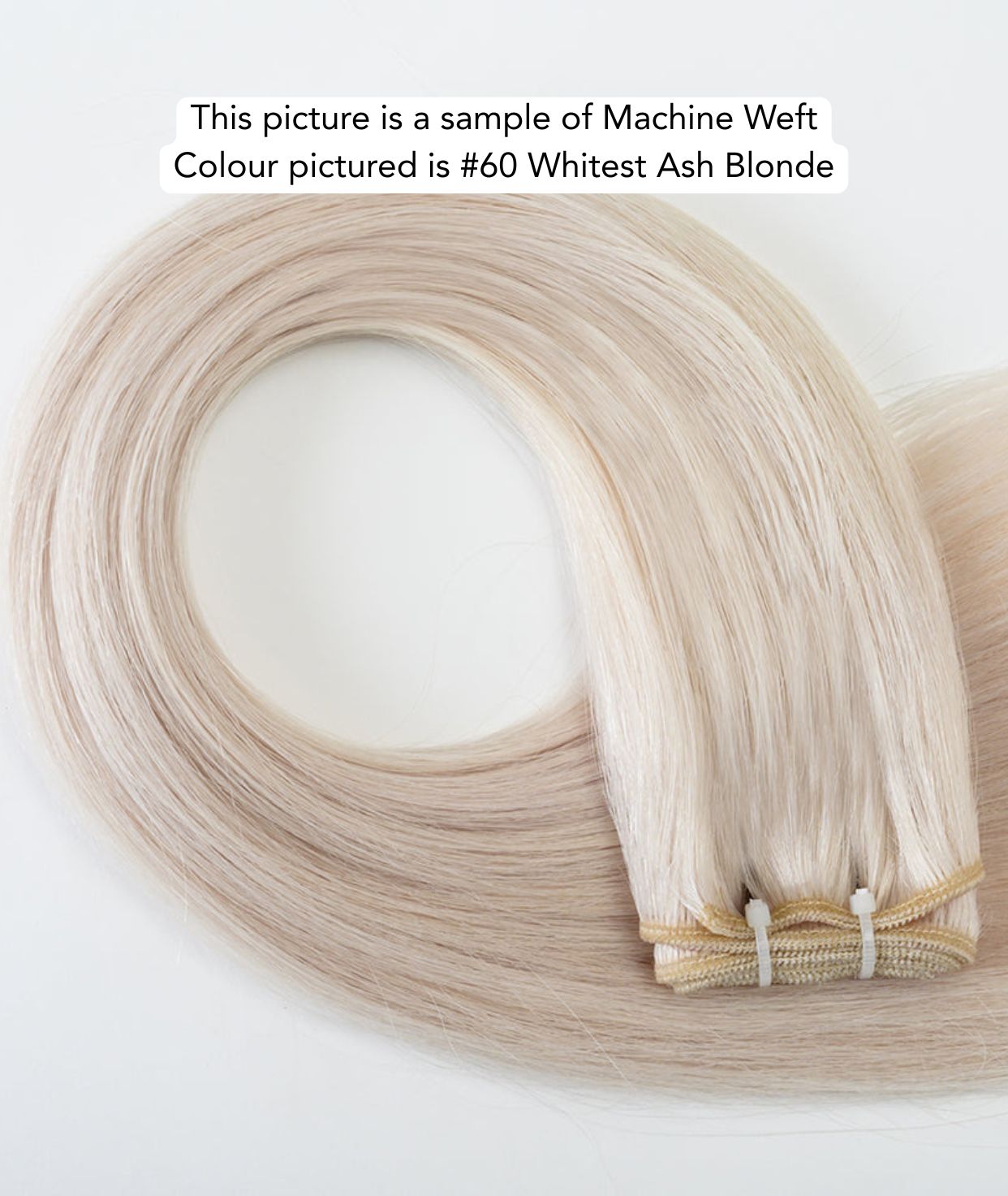 #Arctic Blonde Balayage Machine Weft Extensions