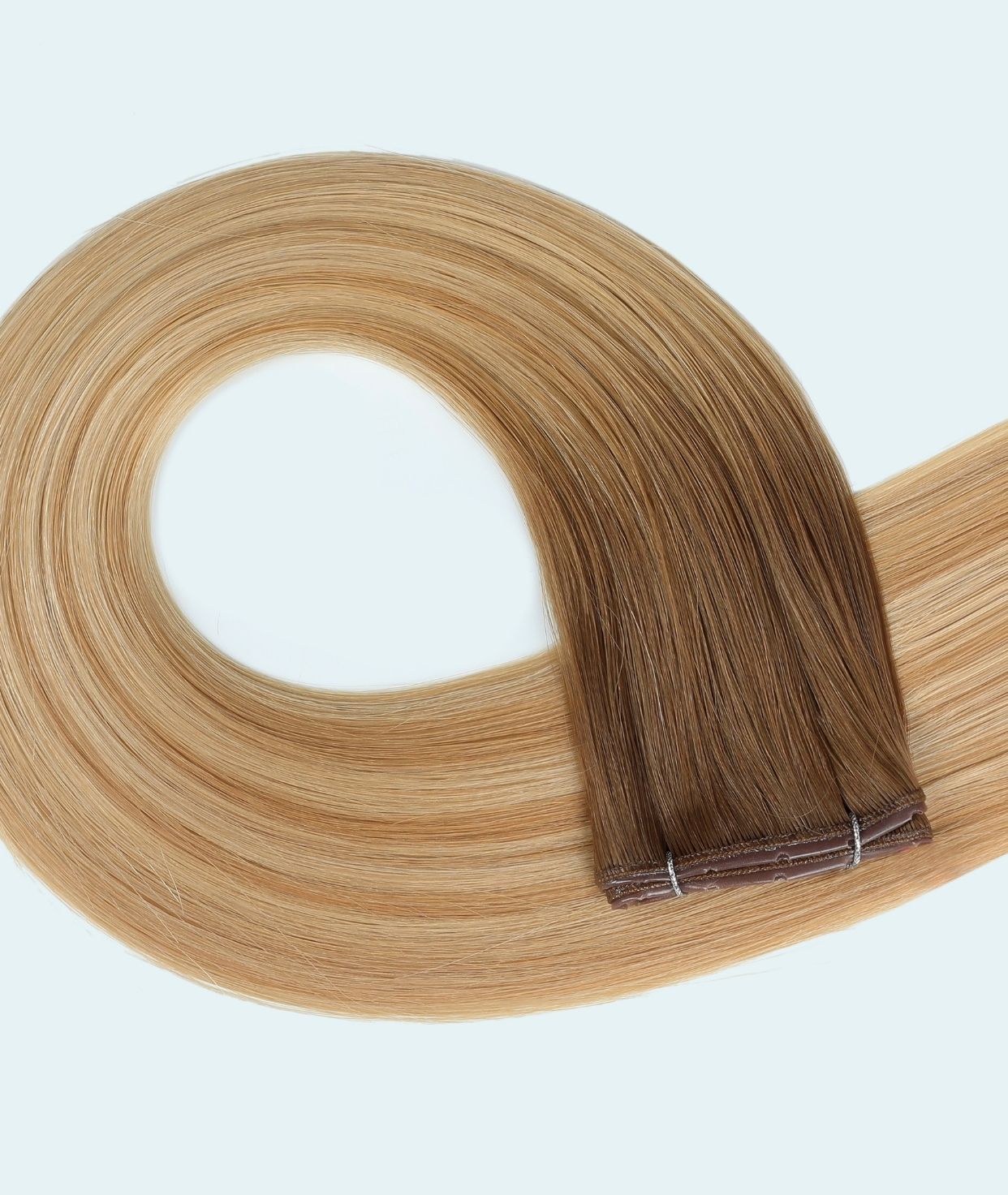 #Toffee Cream Balayage Butterfly Weft Extensions