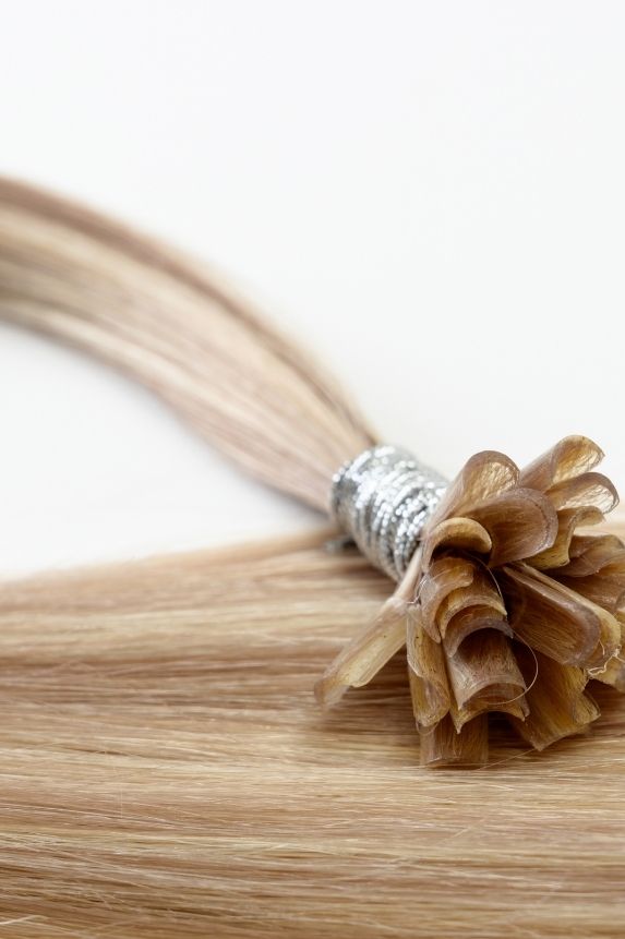 rollover-image. #18/613 Ash Blonde Highlights Pre Bonded U Tip Extensions. Superior Hair Extensions.