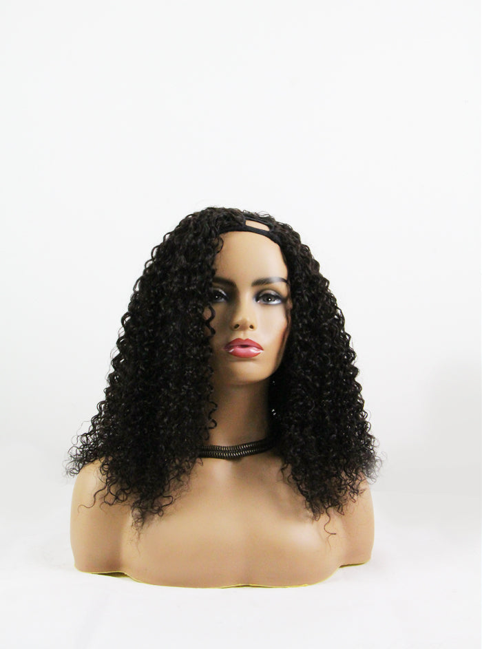 curling u part wig, curling wig human hair