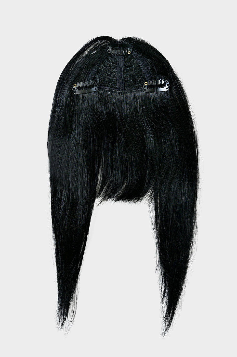 Jet Black Clip In Fringe Hair Extension | SuperiorHairExtensions