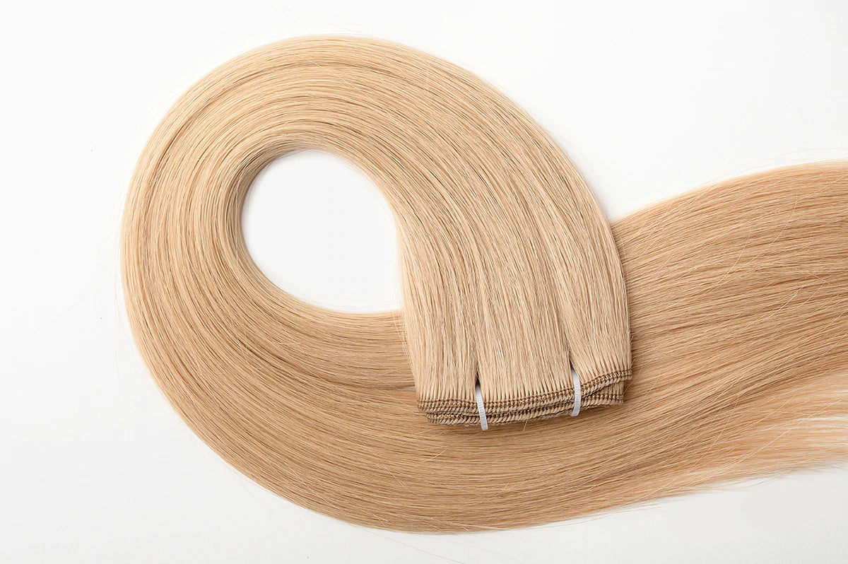 rollover-image. #23 Golden Blonde Traditional Weft Extensions. Superior Hair Extensions.