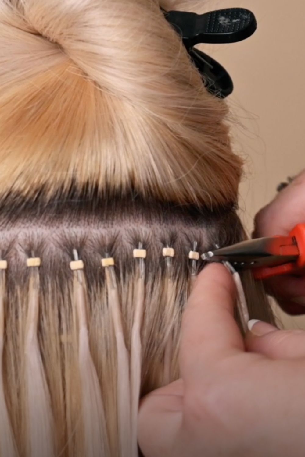 Micro Ring Hair extensions ( I tip ), Permanent, Natural hair , Natural  color - Curls and Tresses - De la India Exports